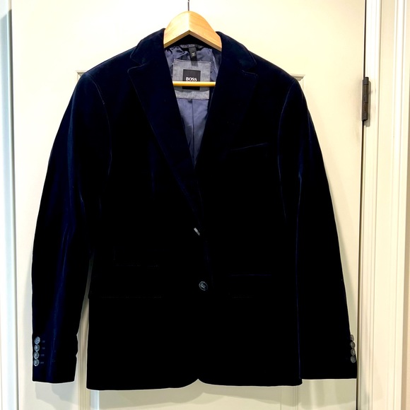 Hugo Boss Suits & Blazers Hugo Boss Velvet Blazer Navy It48r Poshmark